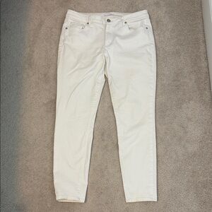 Loft 31/12 white curvy skinny jeans